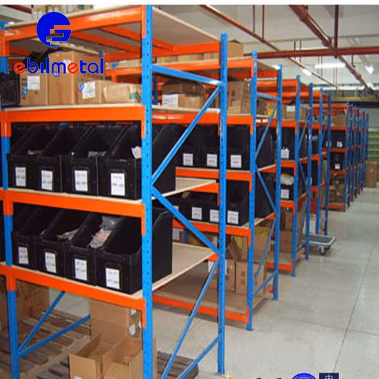 Стальной складской стеллаж на болтах, складские помещения средней грузоподъемности