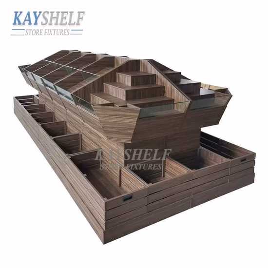 Полки супермаркетов для фруктов и овощей