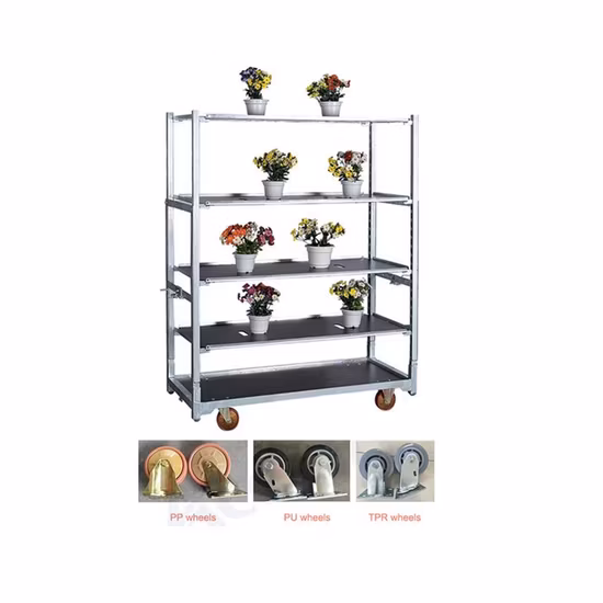 Оцинкованная теплица, стальная металлопрокатная тележка для перевозки цветов, теплицы, сада